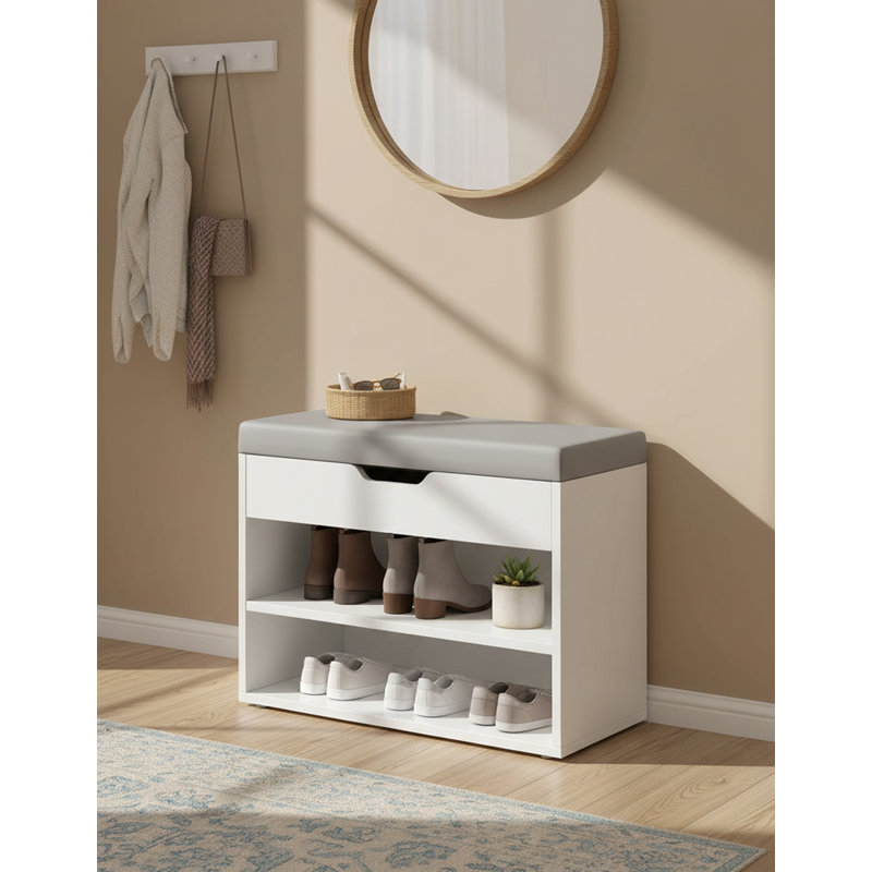 Entryway Bench, White
