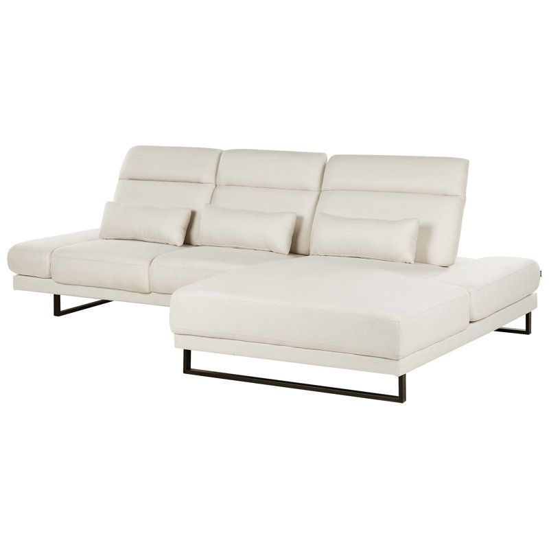 IKAST 4 Seater Reclining Sofa & Chaise, Light Beige