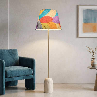 Abat-jour tambour Real Leaf en rouge / bleu / rose
