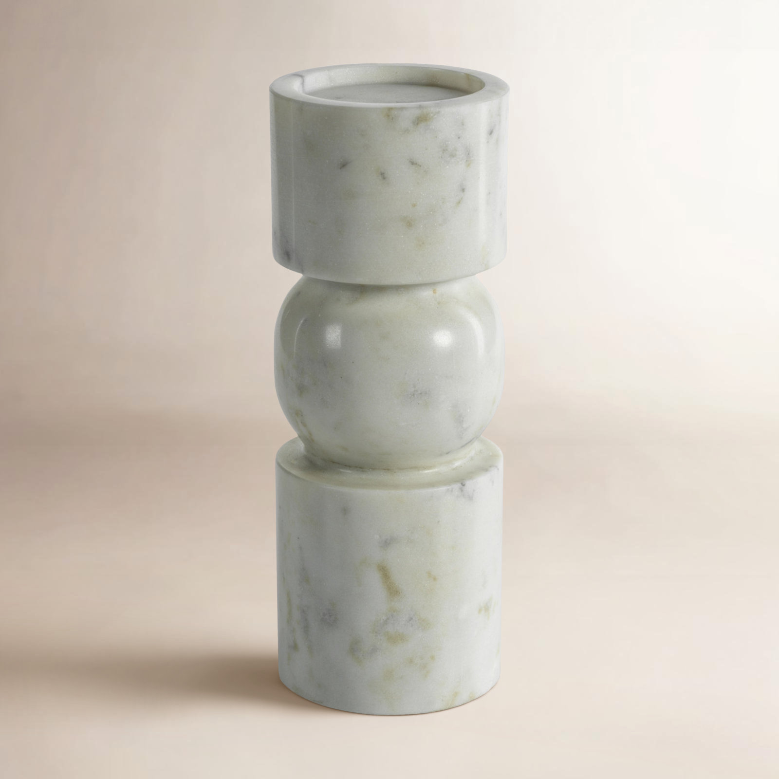 Keaton Genuine Marble Pillar Candle Holder