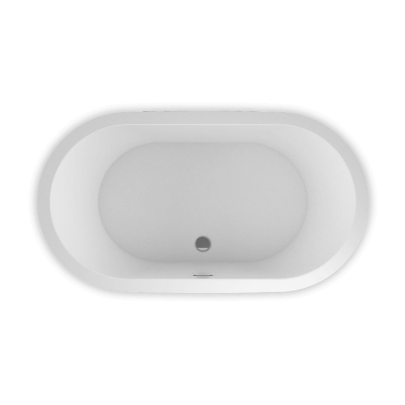 Nokori 67'' L Freestanding Soaking Bathtub, Back