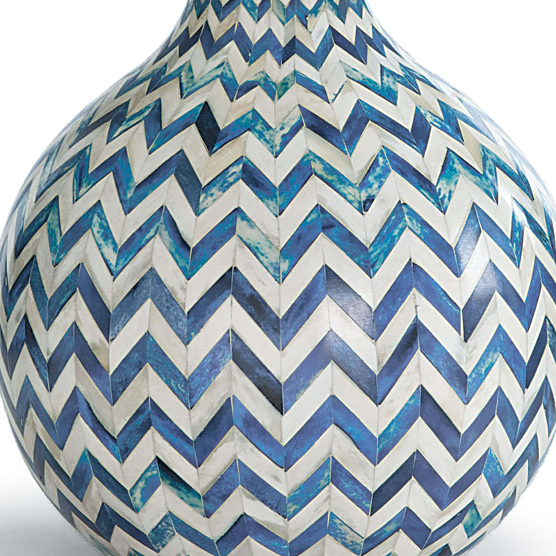 Lampe de table à chevrons, Indigo