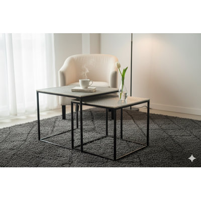 Ensemble de 2 tables gigognes Saffra