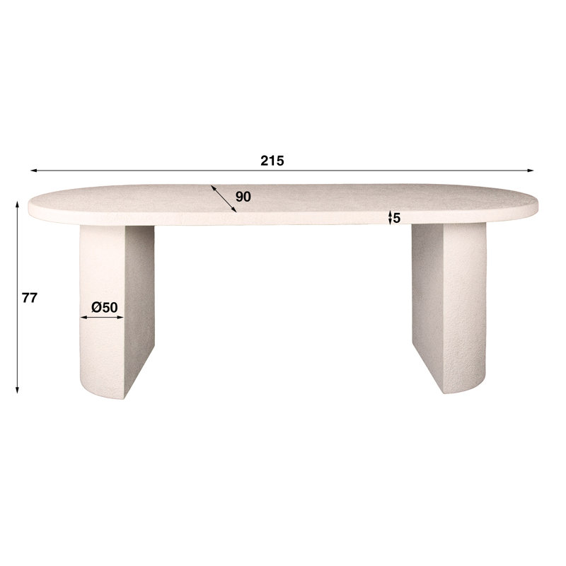 Jumbel Oval Dining Table