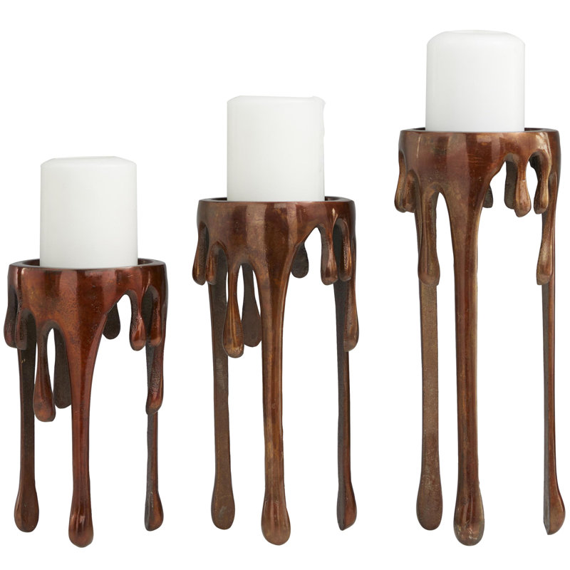 Ensemble de chandelles de table 3 pièces Moderna, Cuivre