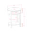 Wood End Table with 1 Mid Century Modern Drawer, Stable and Sturdy Constructed - Antique Mahogany Finish-268038702