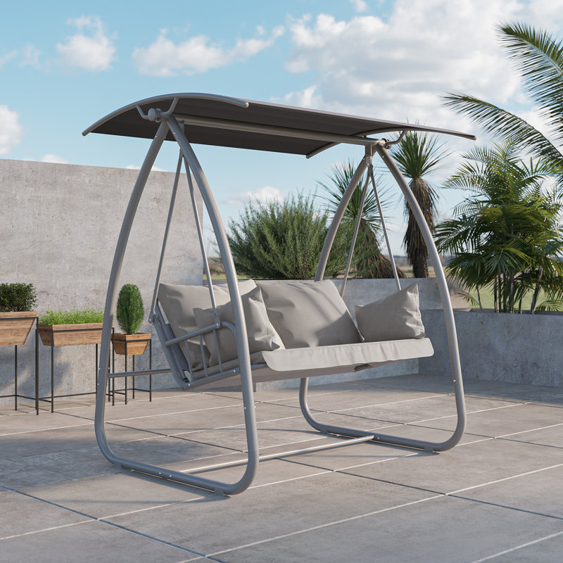 Gorecki 2 Person Porch Swing with Canopy