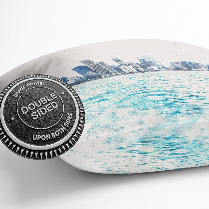 Square Throw Cushion, 40cm H x 40cm W x 15cm D