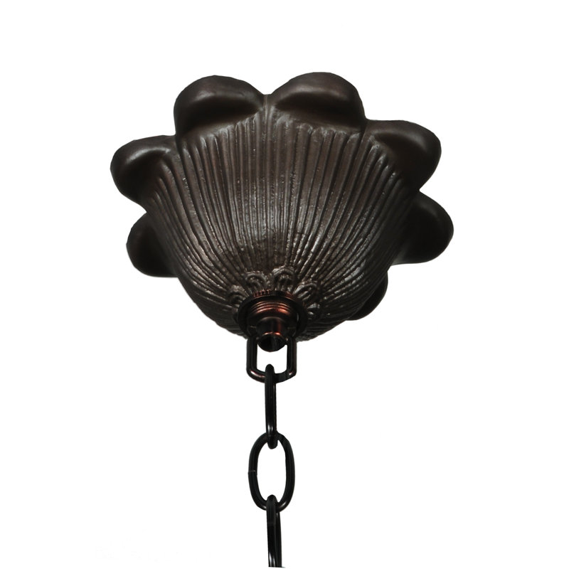 Lustre classique à 6 lumières avec abat-jour Iris