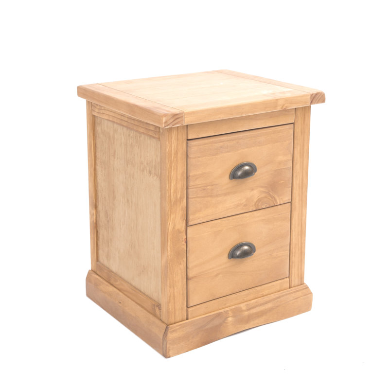 Sarkar 45cm W Plywood / Laminate Board Bedside Table, Chamfered