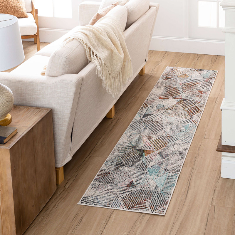 Chelmer Multicolor Modern Abstract Geometric Area Rug, Runner 1'11" x 8'