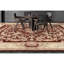 Hand Knotted Wool Area Rug in Wine And Beige