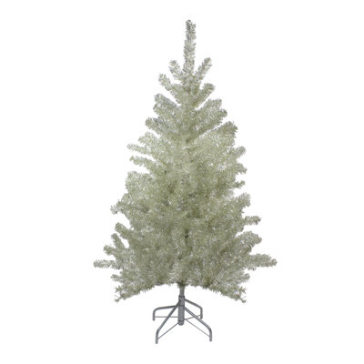 Sapin de Noël artificiel transparent champagne 4,5 '-non éclairé