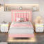 Ensemble de lit plateforme intelligent avec table de chevet moderne à DEL 2 pièces - Ensemble de chambre à coucher lumineuse 3 pièces-1261307905-1261307917