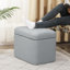Repose-pieds de rangement en lin 21 po