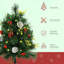 Paquet de 2 arbres de Noël pour l'extérieur, pin artificiel sans cordon avec piquets
