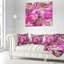 Pivoines roses, fond abstrait - coussin à imprimé floral-29598371-29598375