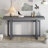 Wood Console Table with Trestle Base-19051580-16380788