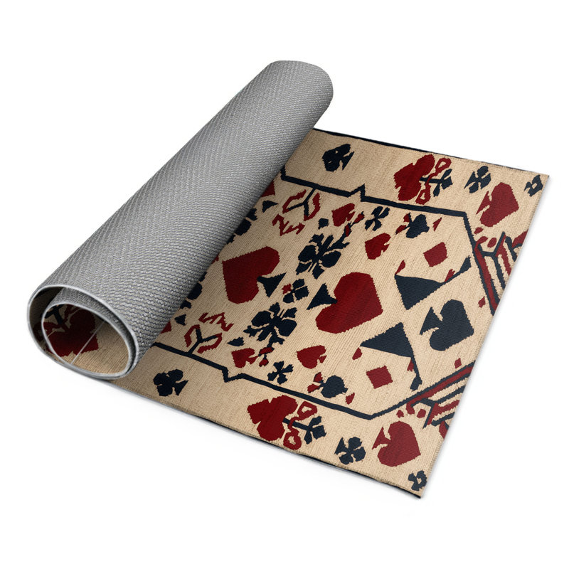 Tapis d'intérieur et d'extérieur brun français, Rectangulaire 3 pi x 5 pi