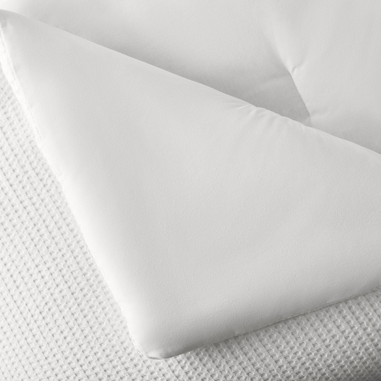 Felix Waffle Cotton Comforter Set, King / Cal King Comforter + 2 King Shams, White