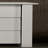 57"W White 6-Drawer Dresser with Silver Handles