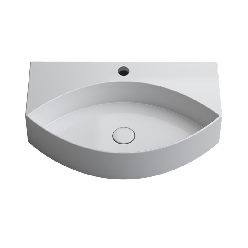 Occhio 25.7'' L Bathroom Sink, Glossy White, Single Hole