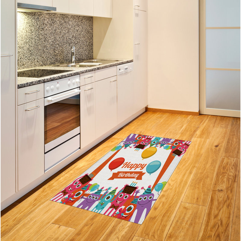 Cartoon High Density Long Fiber Poly Threads Decorative Area Rug Carpet, Rectangle 4' x 5'8"