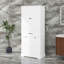 Armoire de rangement avec tiroir et tablette de porte, panier à linge inclinable-1796943703