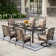 Sutiya 6 - Person Rectangular Extendable Outdoor Dining Set with 2 Swivel Chairs & Cushions