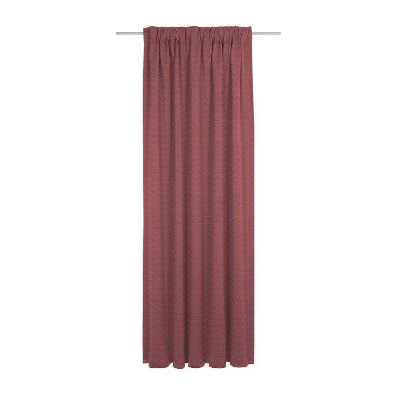 Uni Collection 100% Cotton Room Darkening Curtain Single Panel, Dark red, 142cm wide x 345cm high