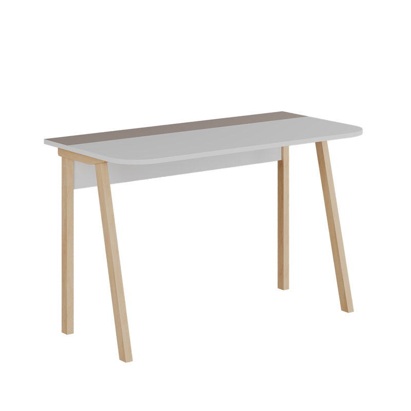Bureau d'étude moderne, moka clair et blanc, 47,2 po x 29,5 po x 23,6 po | 100% panneau de particules enduit de mélamine, épaisseur: 0,7 pouce | Design scandinave, espace de travail élégant et fonctionnel pour la maison et le bureau