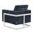 Lincoln Boucle Fabric Accent Armchair with Stainless Steel Frame and Removable Cushion-392043108-364241820