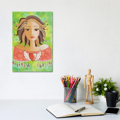 I Am Brave by Lisa Frances Judd - Wrapped Canvas Painting