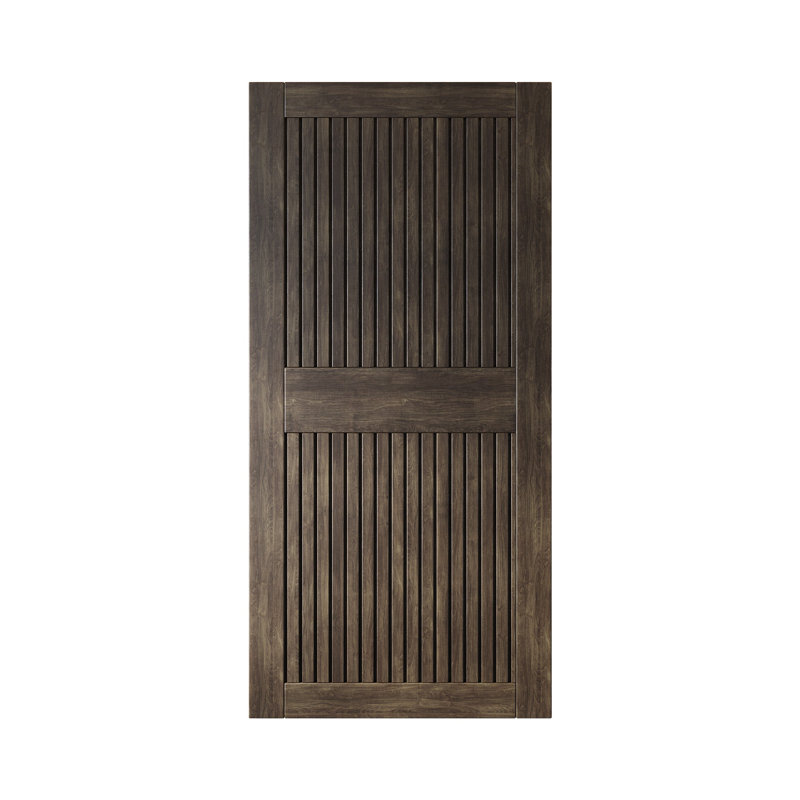 Porte de grange en bois de pin à finition verticale Homacer à rayures verticales Homacer (usage intérieur seulement)