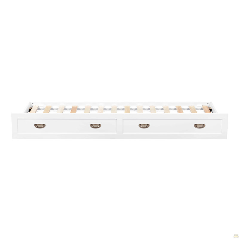 Lit gigogne avec roulettes, meubles de chambre à coucher 1 pièce, Blanc
