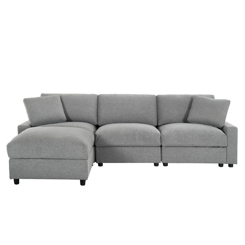Space-saving Sectionals With Storage, Durable Polyester, Modern Design For Compact Living