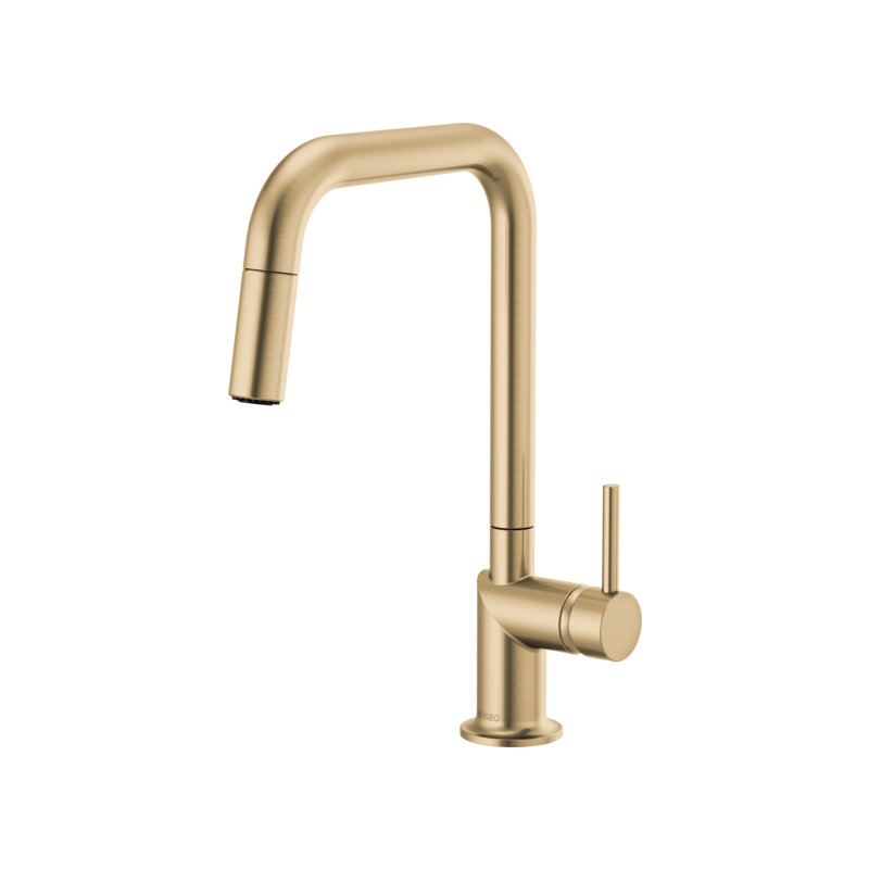 Odin® Pull-Down Faucet with Square Spout, Luxe Gold, Lever