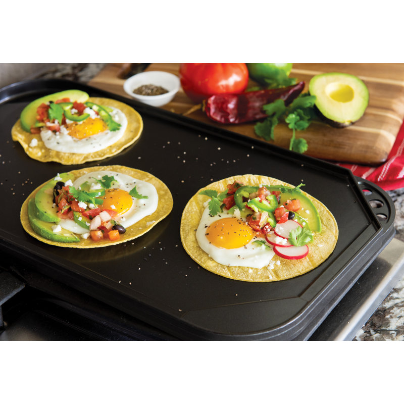 Nordic Ware Pro Cast Traditions 19.25 in. Aluminum Non-Stick Reversible Grill and Griddle Pan