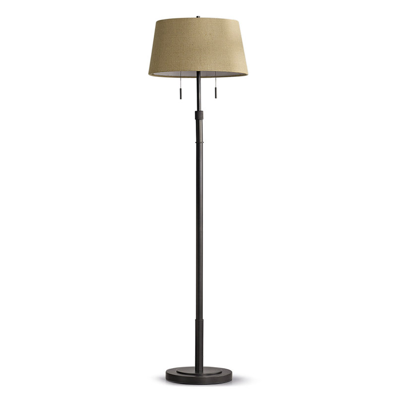 Maraman 67'' Floor Lamp, Dark Bronze, Beige