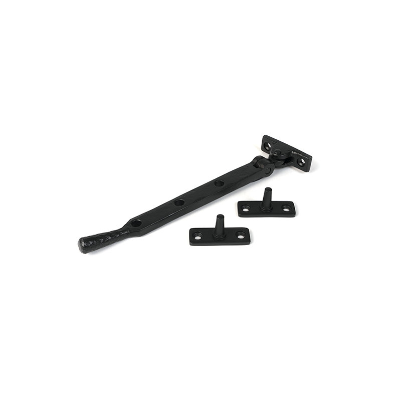 Hammered Newbury Stay, Matt Black, 24.9cm H x 1.6cm W x 0.6cm D