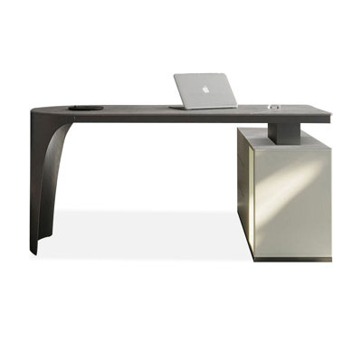 Rectangular Stone+Manufactured Wood+Stainless Steel with 3 drawers desk