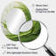 Miroir mural ovale vert et blanc à spirale abstraite V - Grand-1491026657