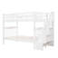 Lit simple superposé simple avec rangement et garde-corps, gris-1844884539