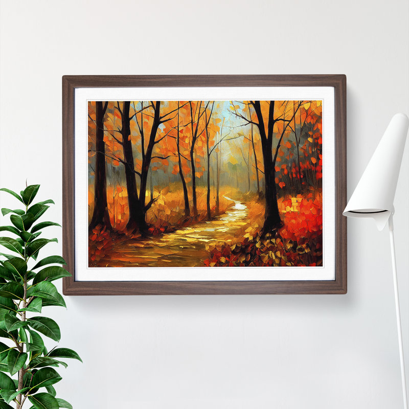 Amazing Autumn Forest Vol.5 - Framed Print, 34cm H x 46cm W x 2cm D, Walnut