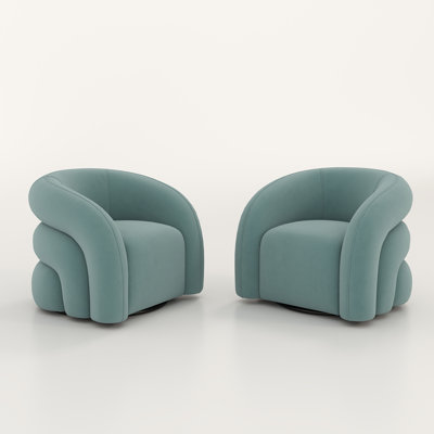 Briggette Upholstered Swivel Barrel Chair