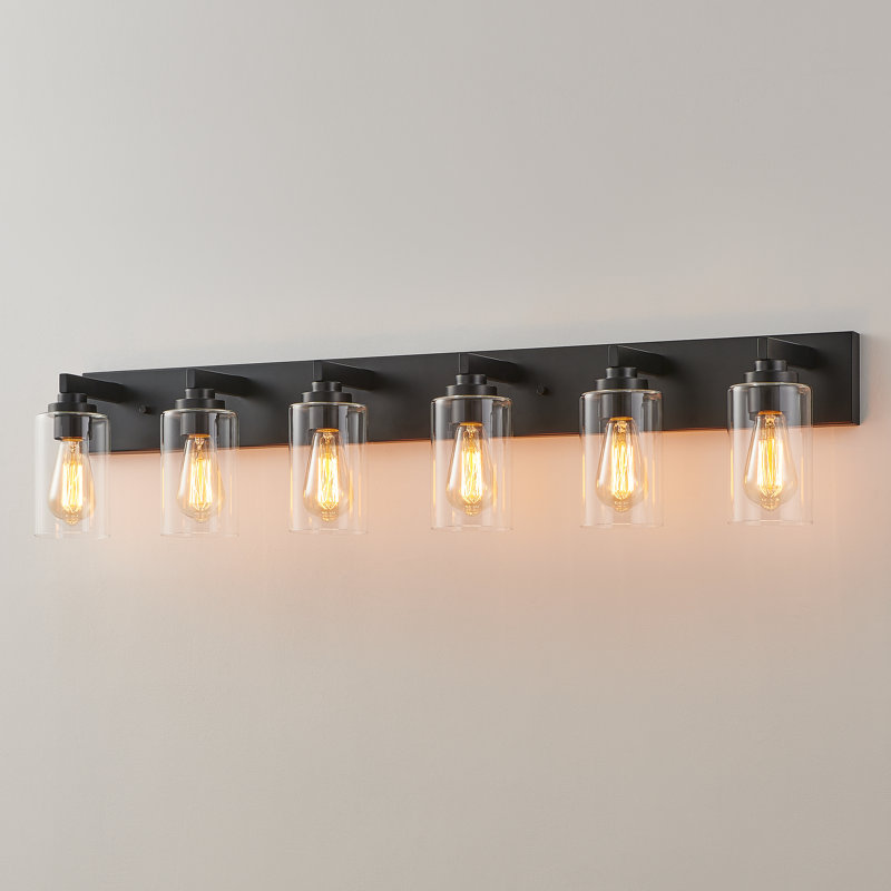 Éclairage pour meuble-lavabo Imko, Noir, 6 lumières