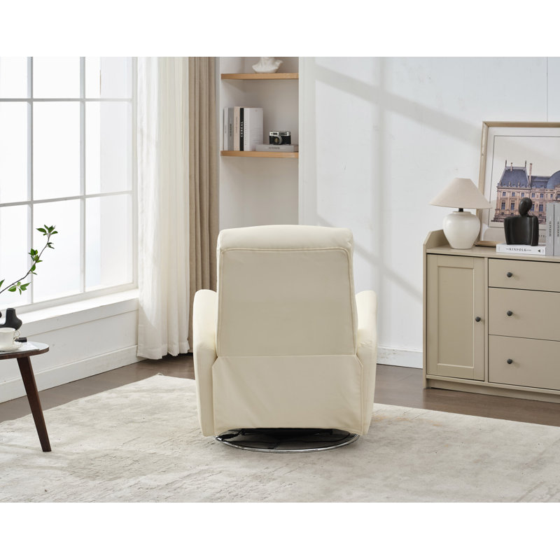Fauteuil inclinable pivotant, fauteuil berçant et inclinable électrique 270 pour le salon, Blanc
