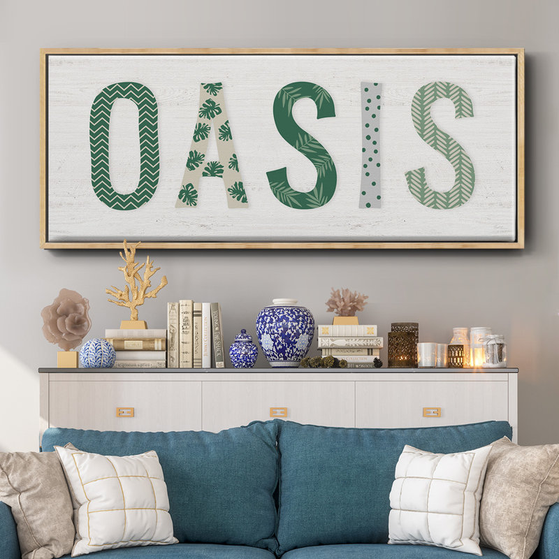 Oasis Cabana - toile encadrée, H 20 po x l 50 po