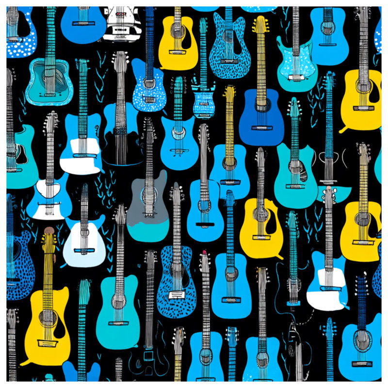 Housse de couette Guitars Bedding Music Eclectic, Grand lit