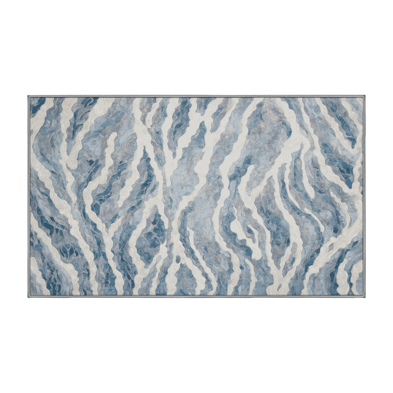 Machine Washable Gray Area Rug